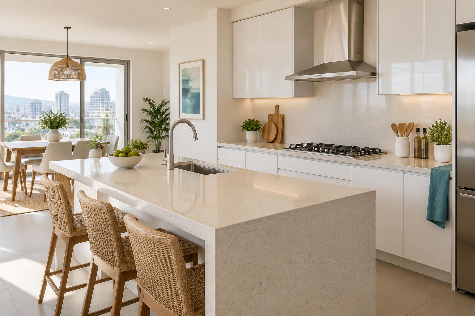 Cocina impecable después de una limpieza profunda de Te-soluciona